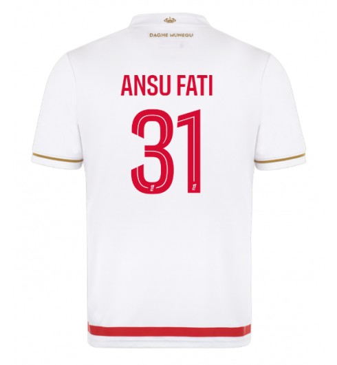 Moške Nogometnih dresov AS Monaco Ansu Fati #31 Domači 2025-26 Kratki rokavi Moške Nogometnih dresov AS Monaco Ansu Fati #31 Domači 2025-26 Kratki rokavi